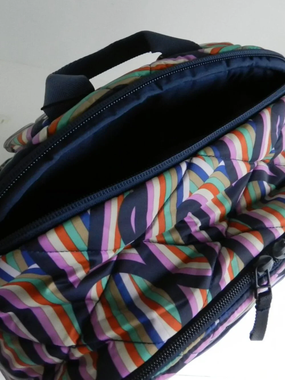 Vera Bradley Ultralight Essential LARGE Backpack Laptop Bag in Retro Ribbons